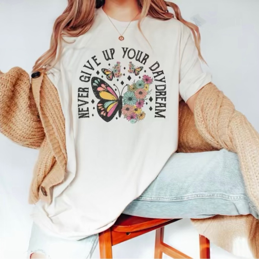 [find happy] boho oversized graphic tee